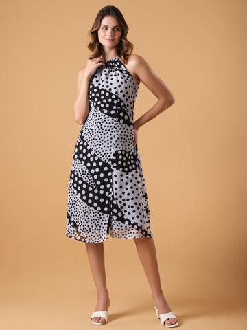 Printed A-line Dress