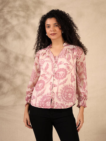Chiffon Ruched Top