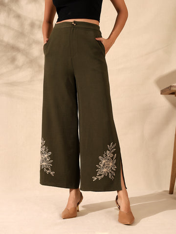 Embelished Flaired Pant