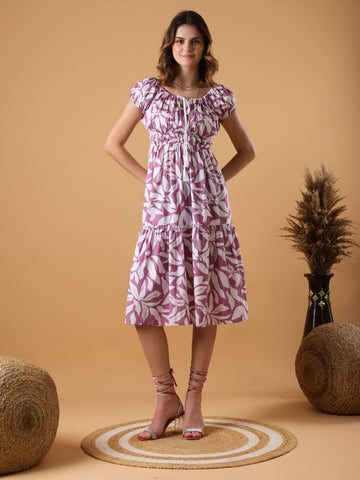 Floral Ruched Dress