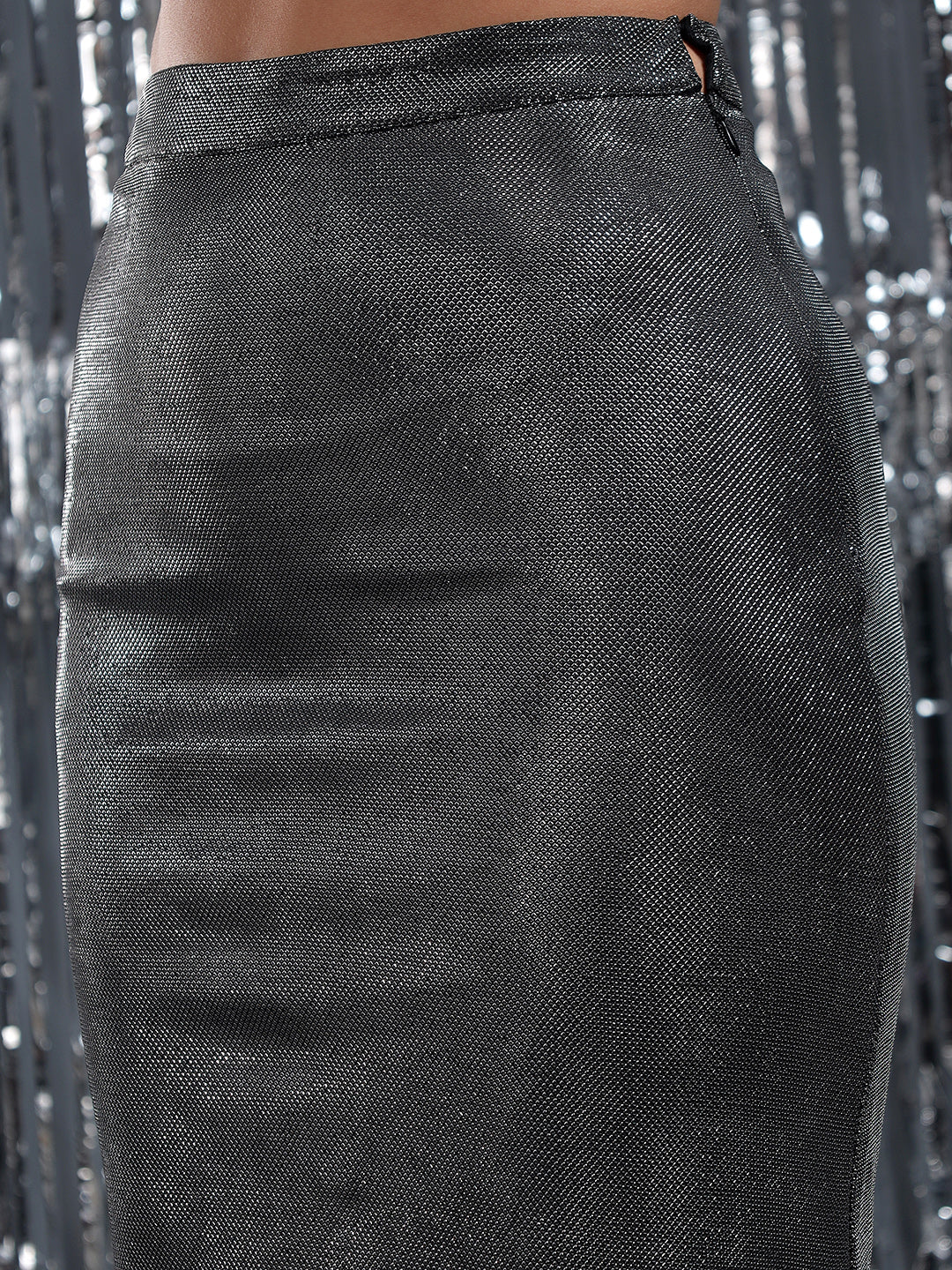 Fancy Fitted Black Skirt