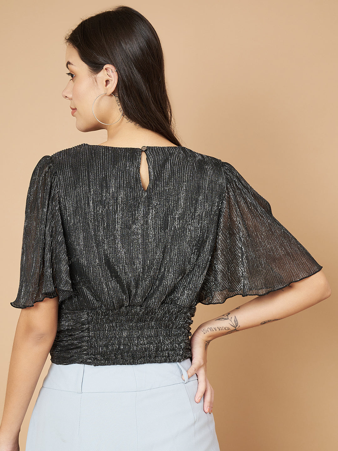 Fancy Grey Party Top