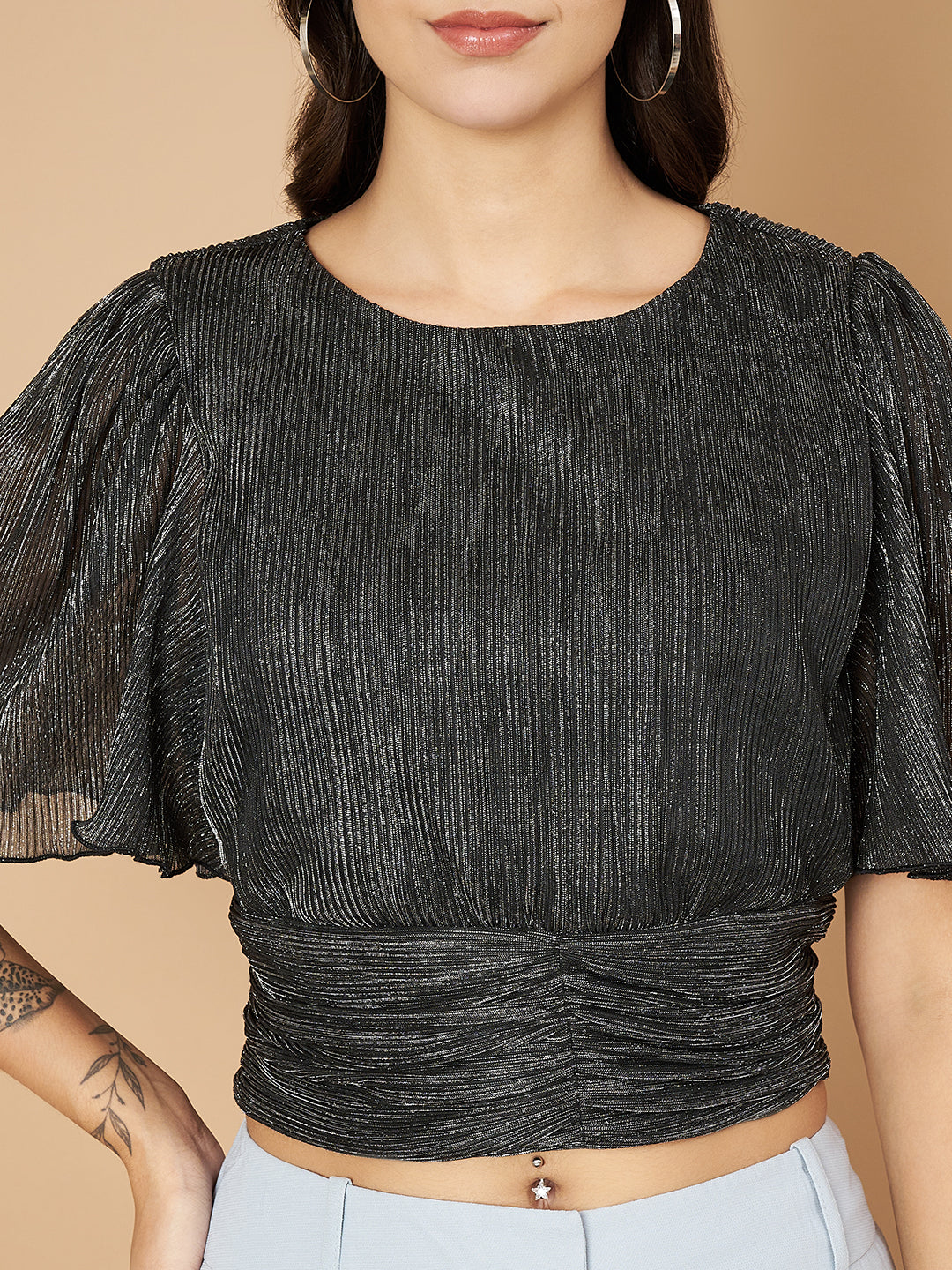 Fancy Grey Party Top