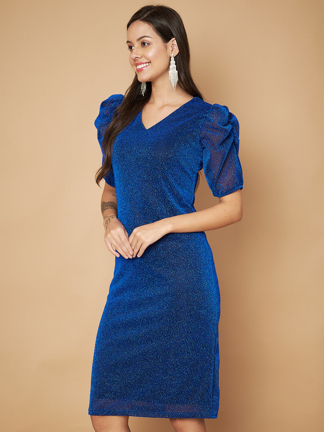 Embellished Blue Dress