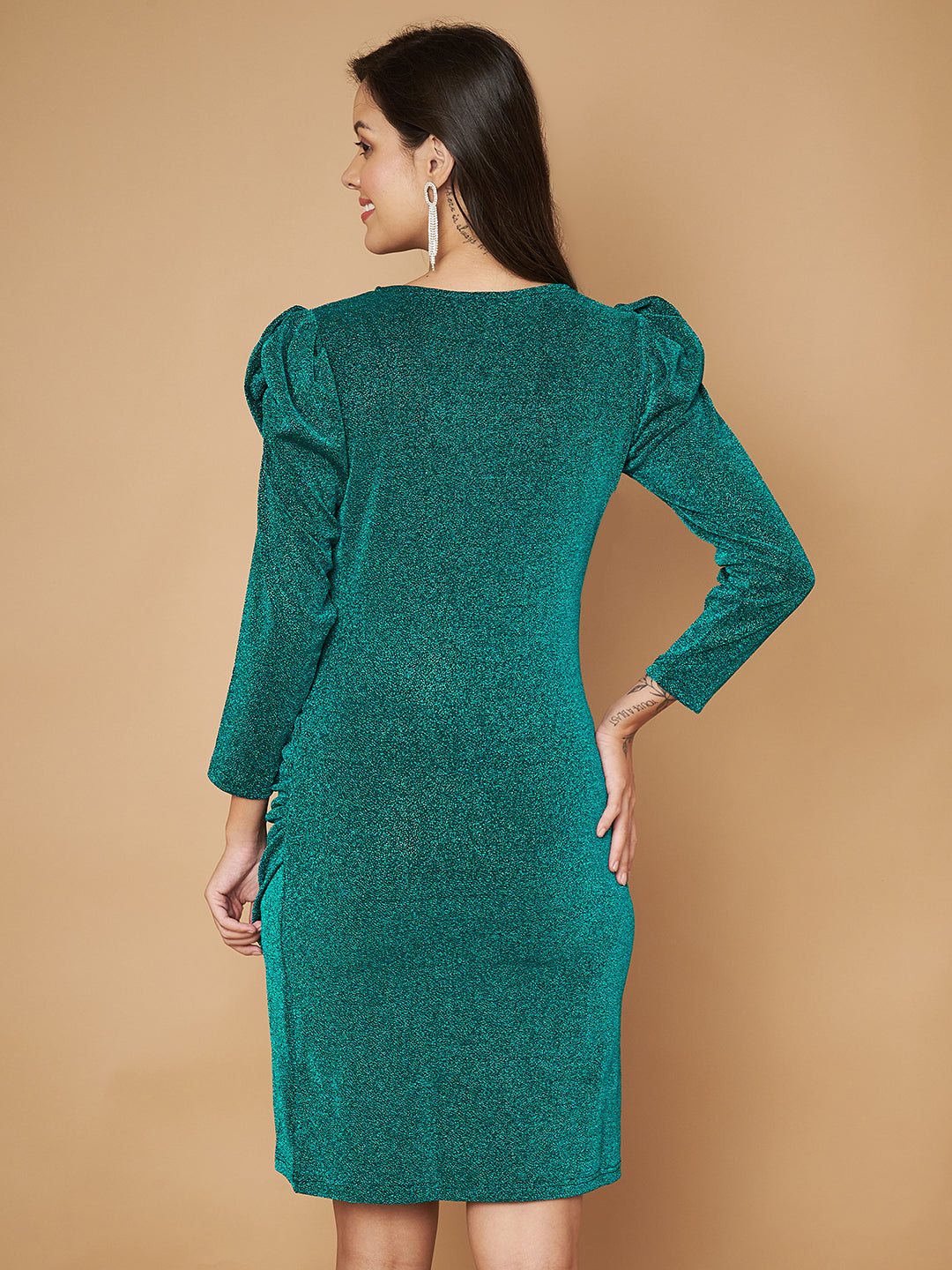 Embellished Blue Layered Dress
