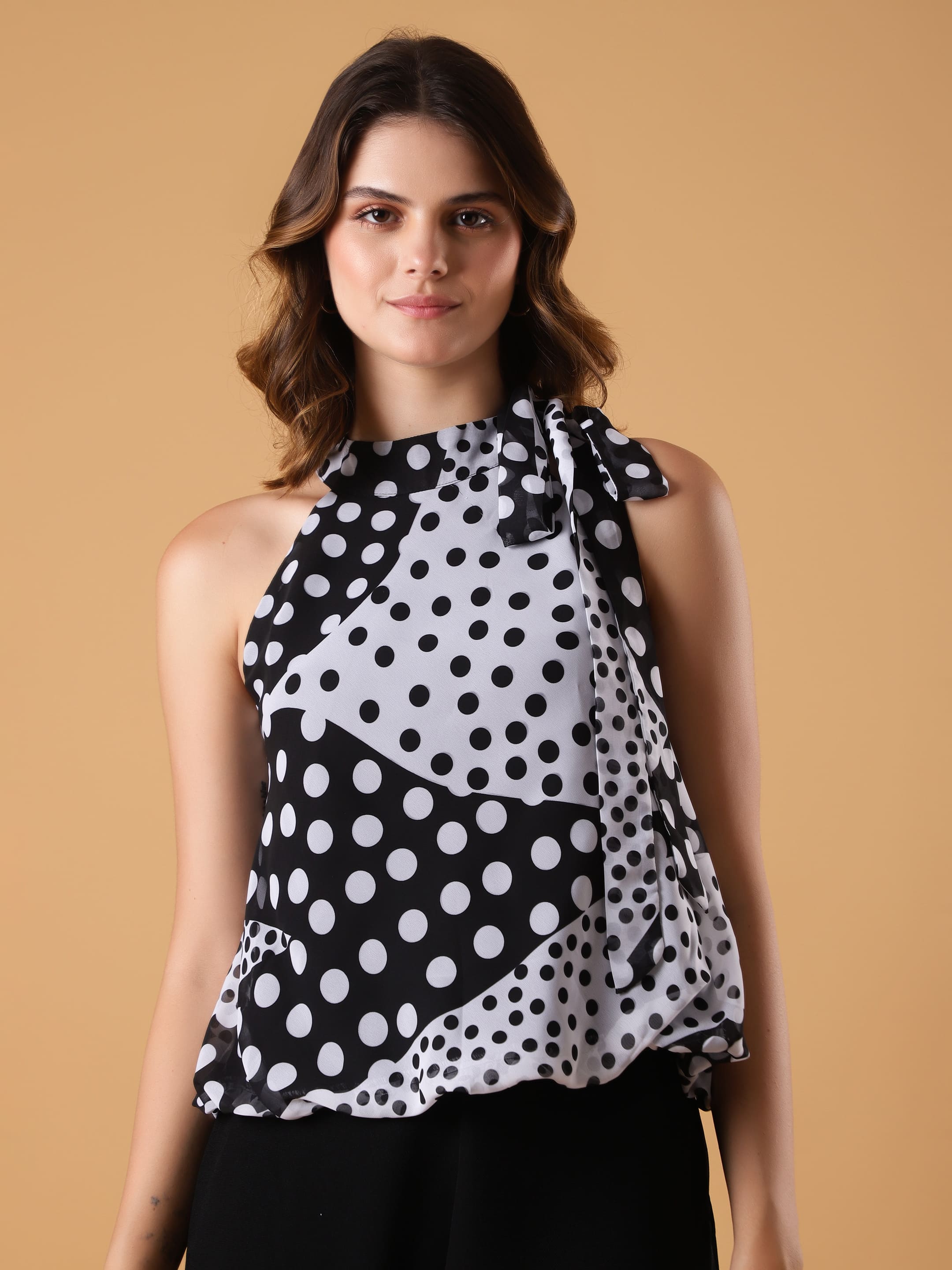 Printed Flaired Top