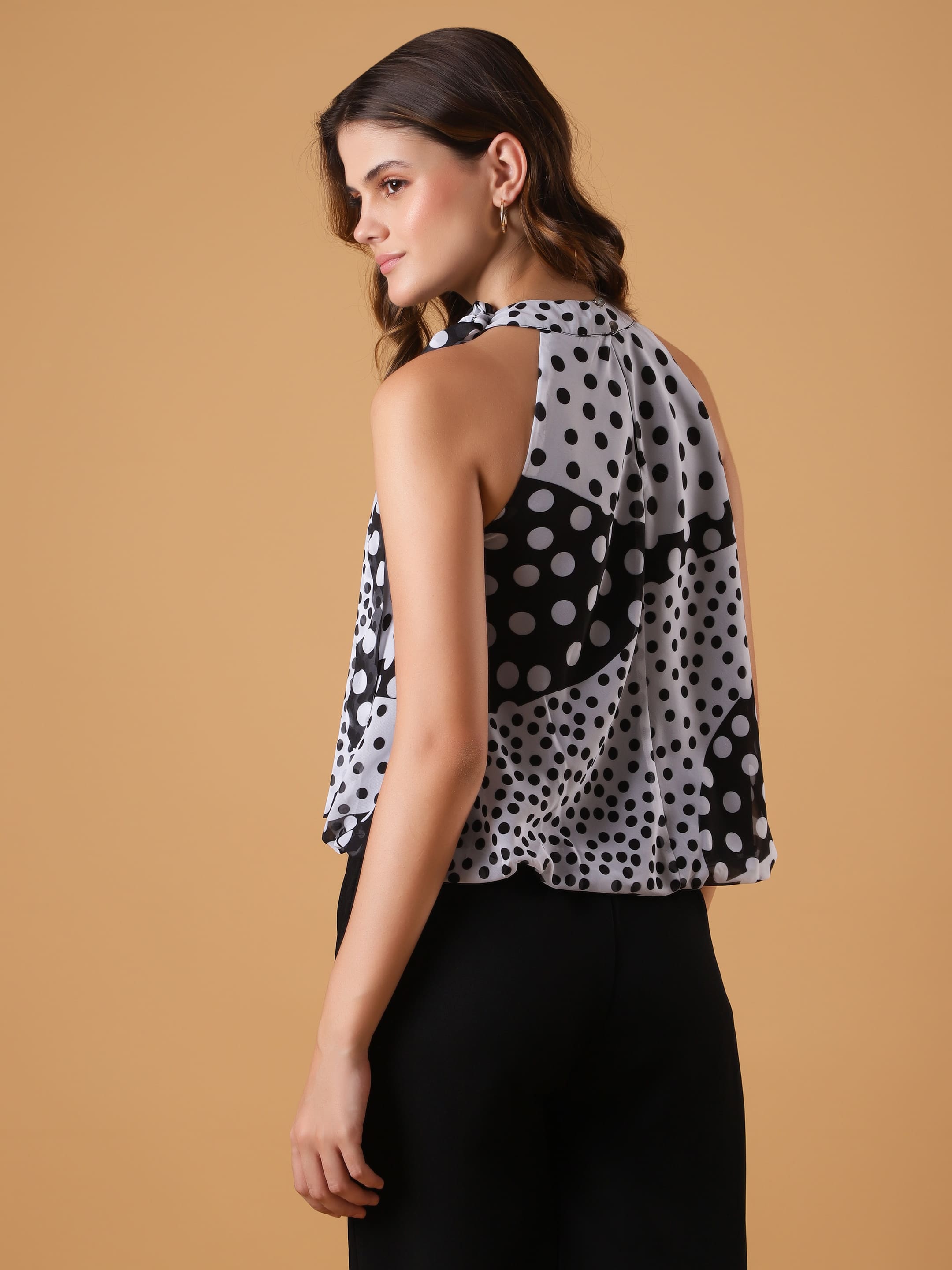 Printed Flaired Top