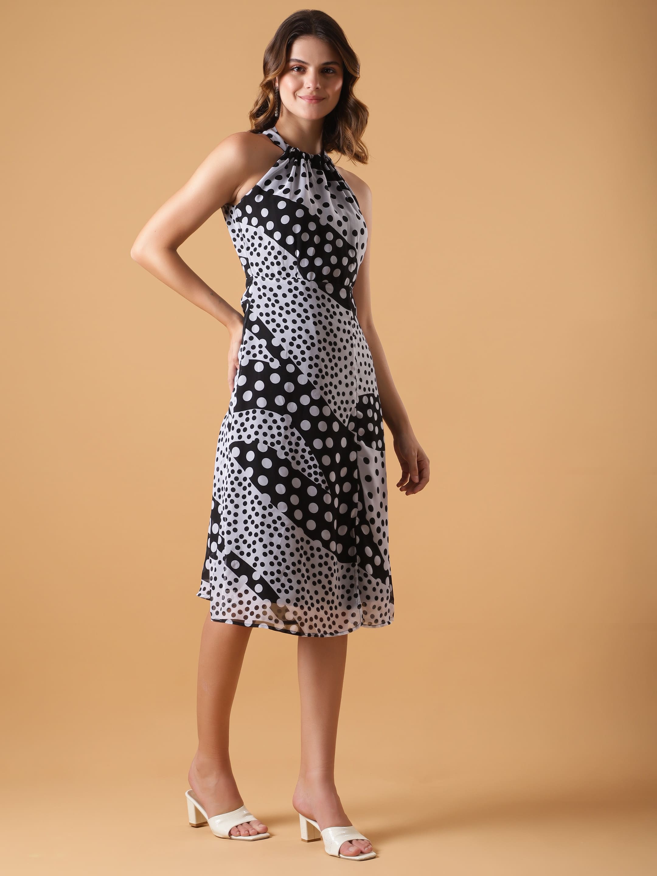 Printed A-line Dress