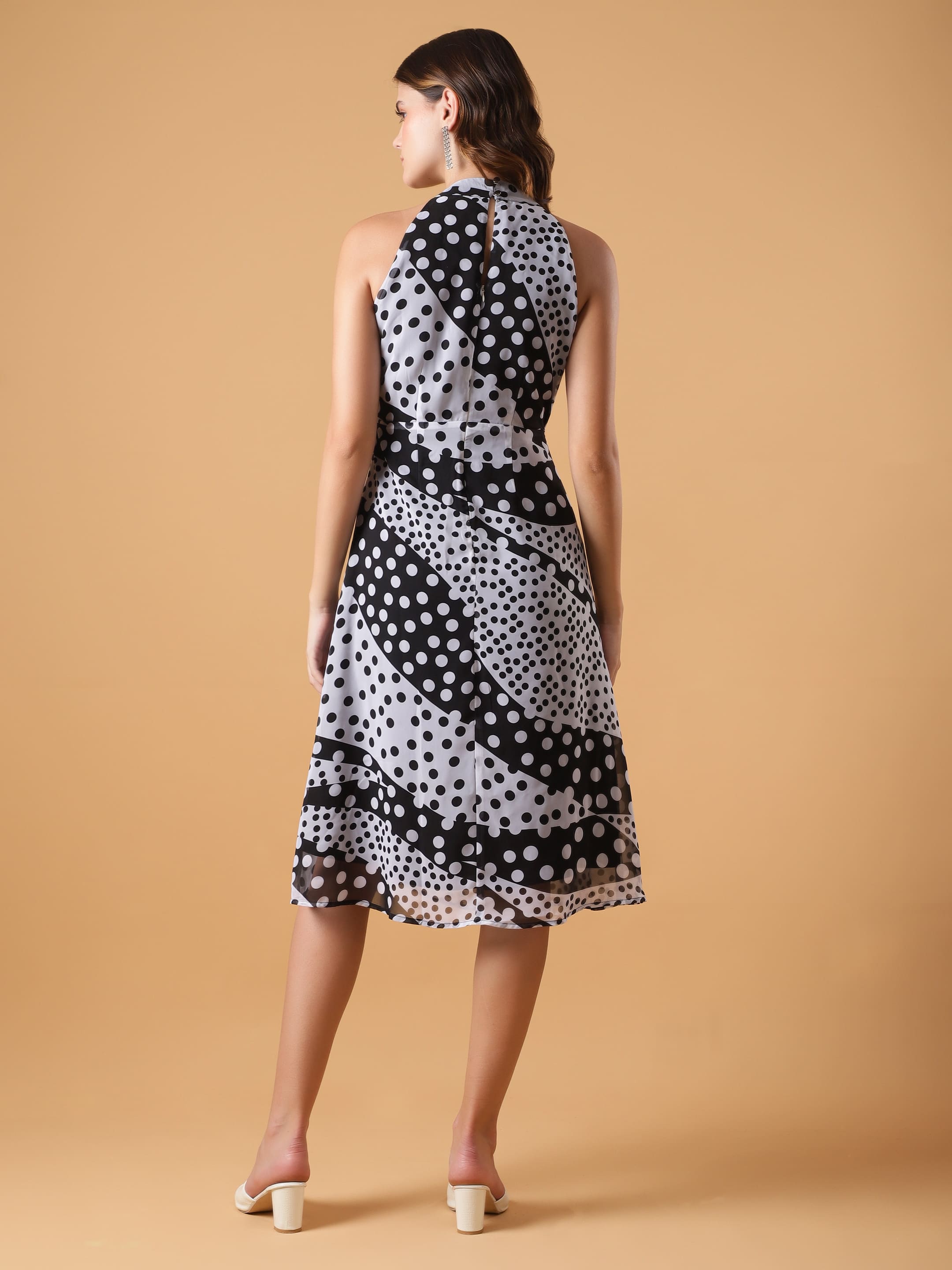 Printed A-line Dress
