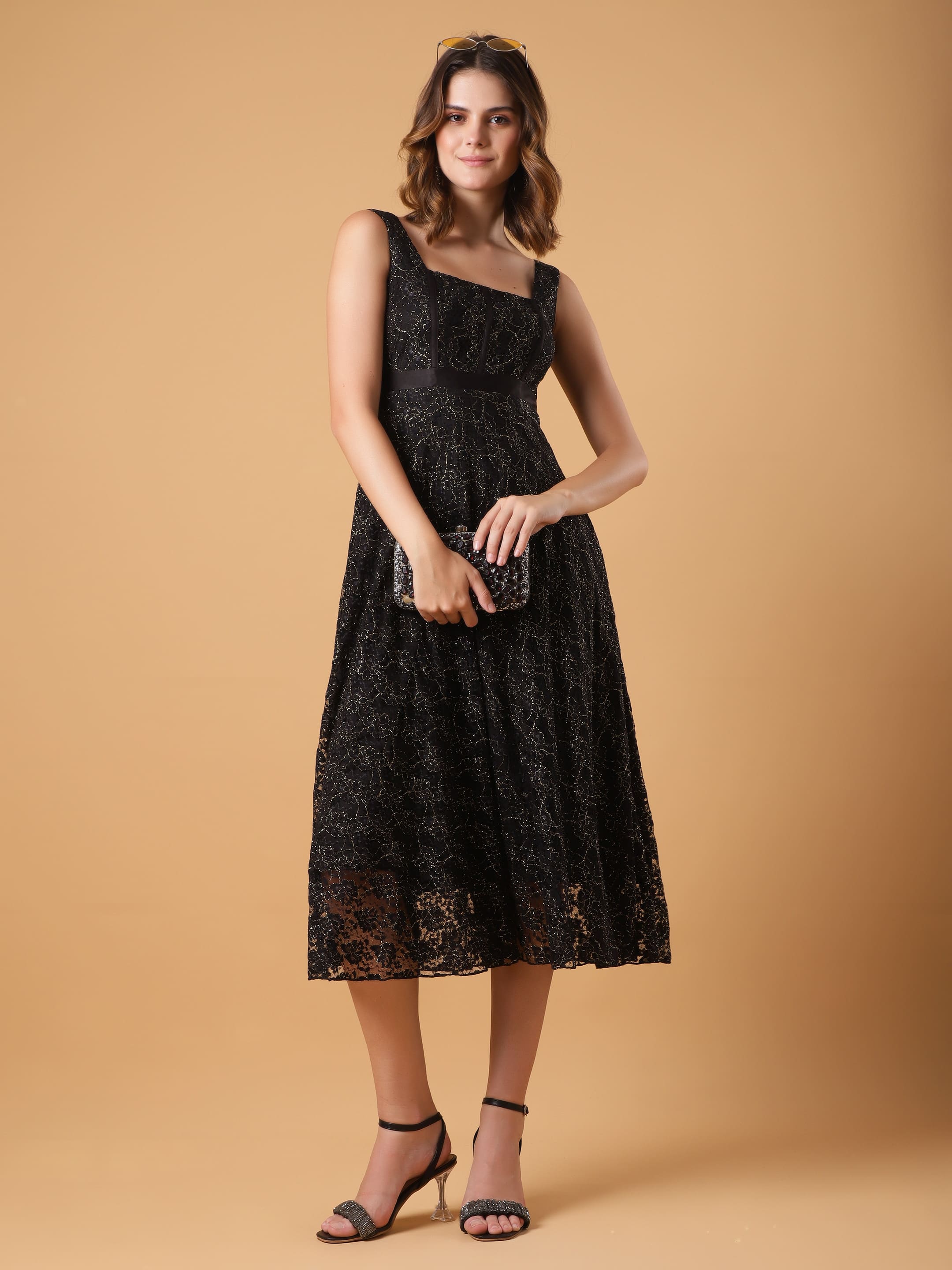 Lace Corset Fit & Flair Dresses