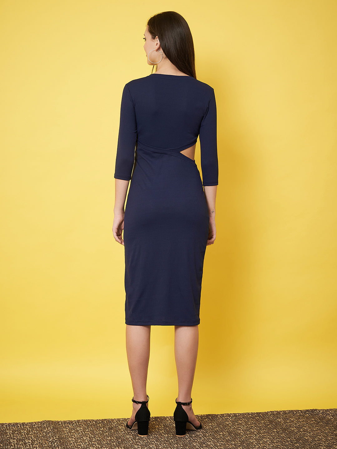 Fancy Blue Fitted Dress