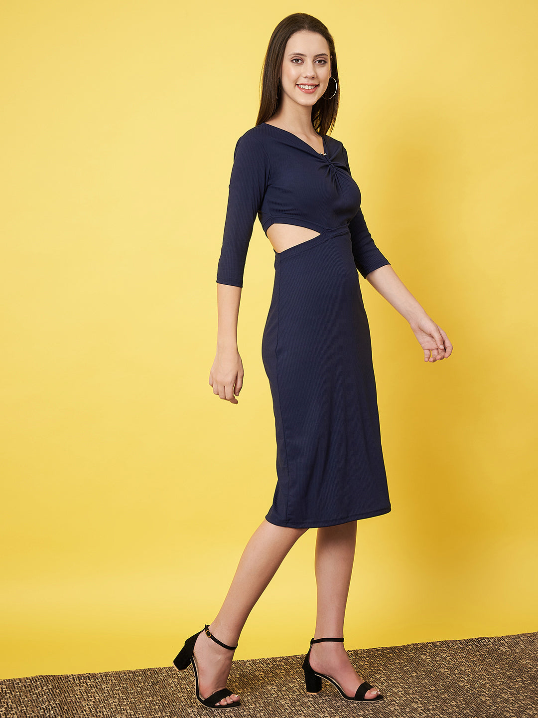 Fancy Blue Fitted Dress