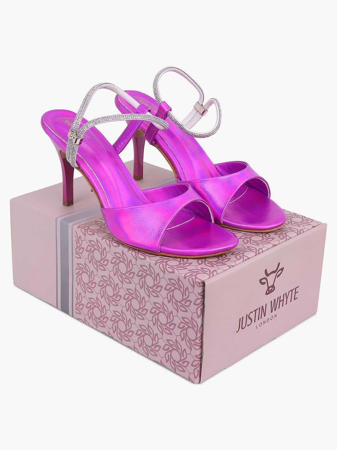 Strapped Purple High Heel Sandals