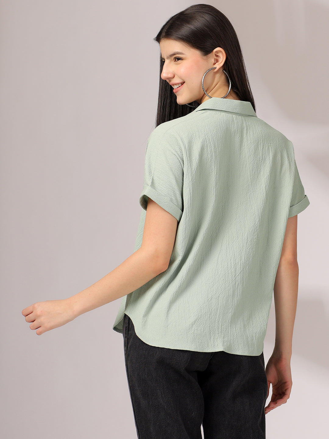 Classy Green Shirt Top