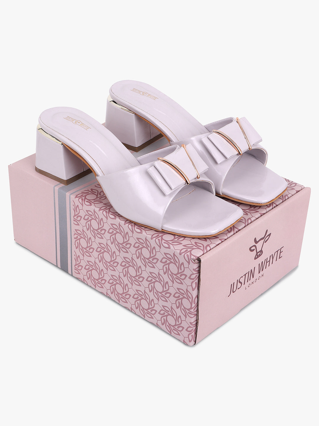 Stylish Lavender Block Heel Sandals
