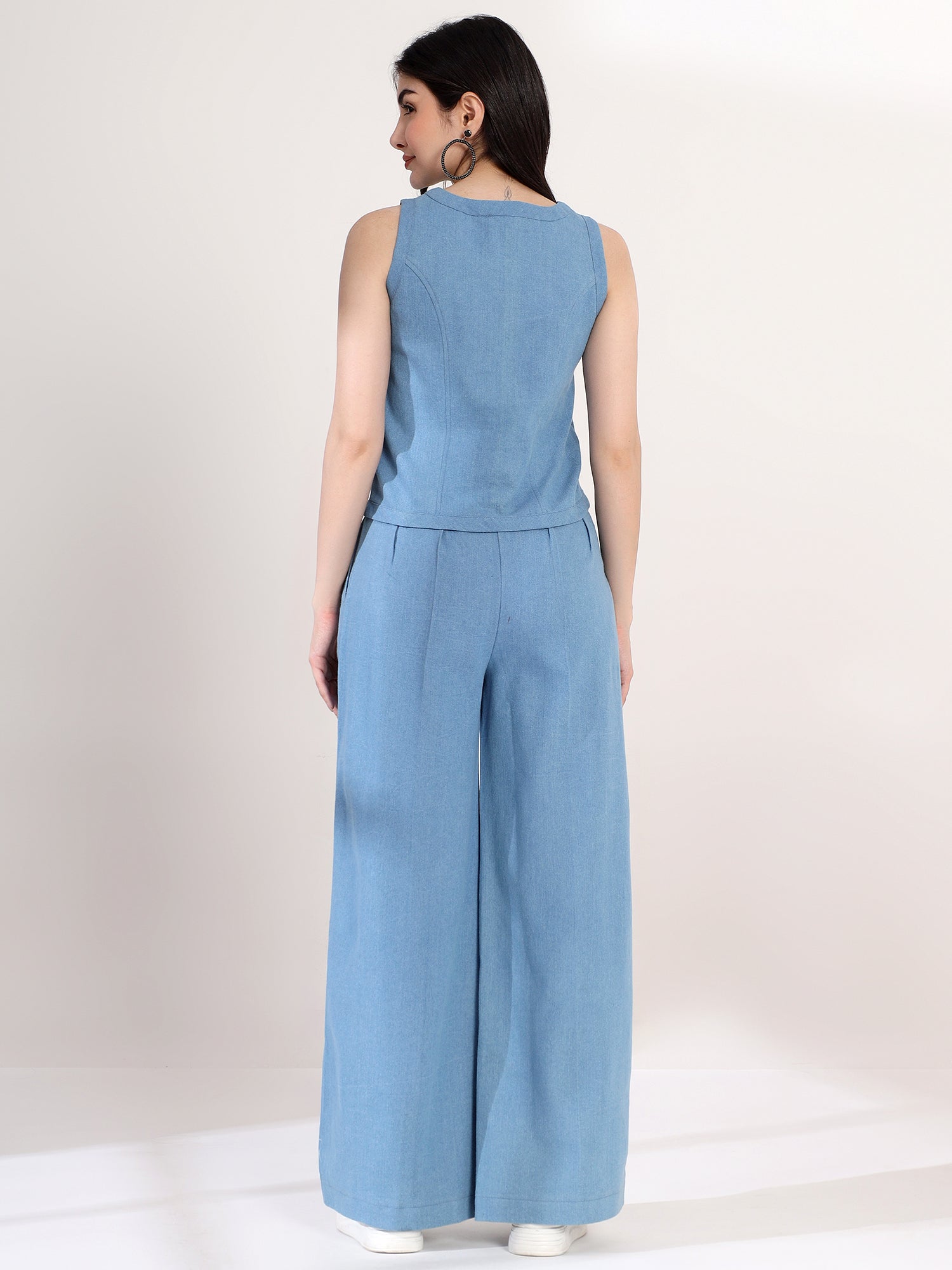 Stylish Blue Denim Co-Ord Set
