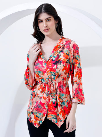 Stylish Printed Flared Top