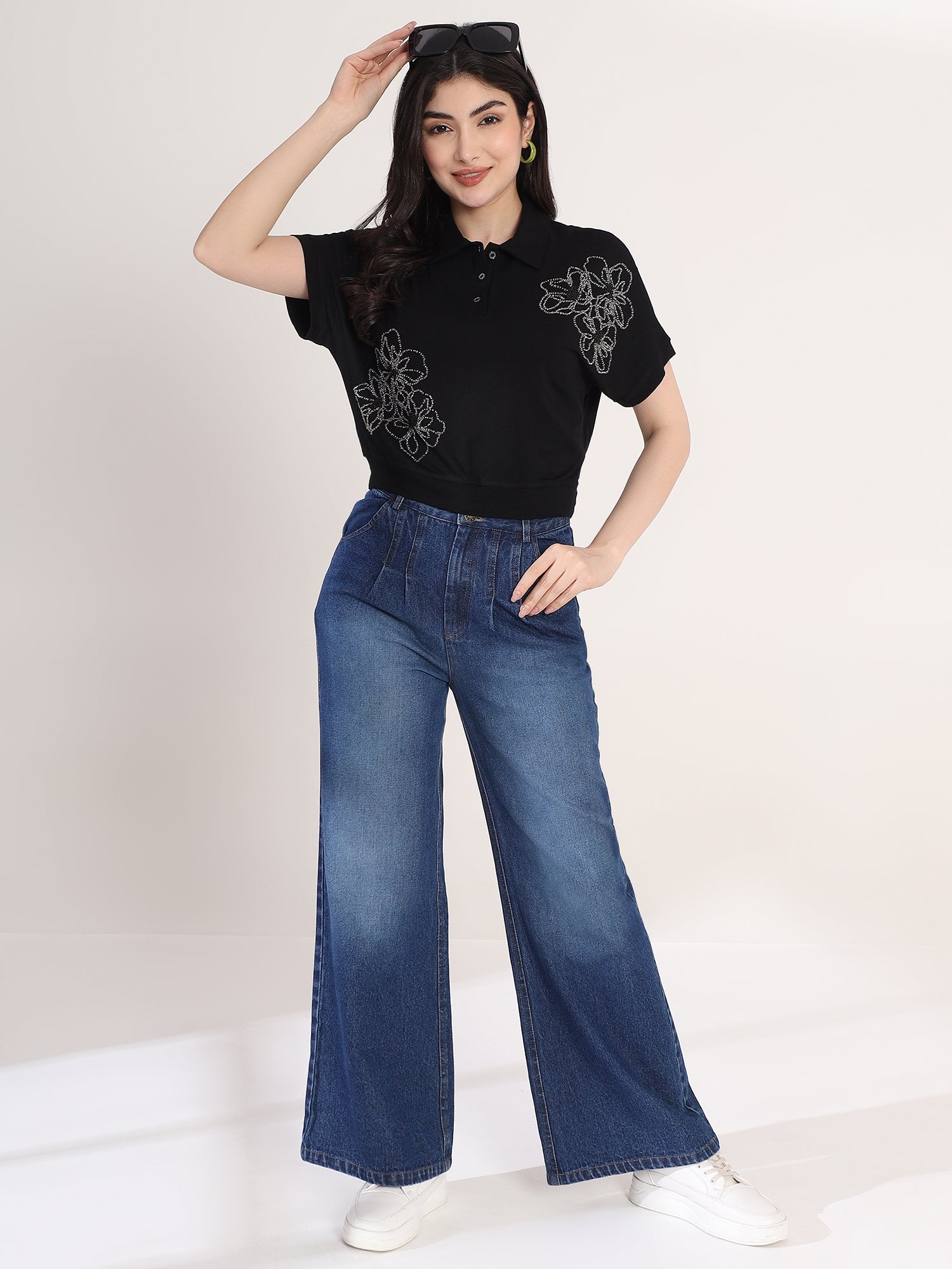 Embellished Black T-Shirt