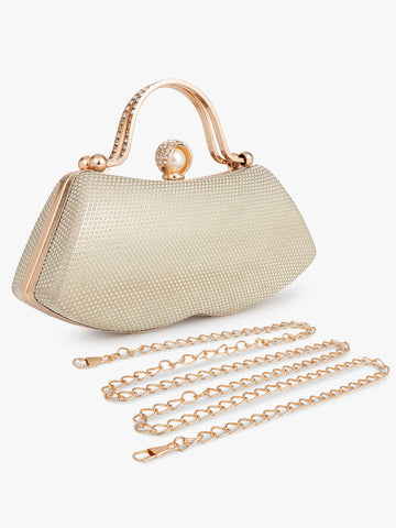 Fancy Golden Evening Handbag