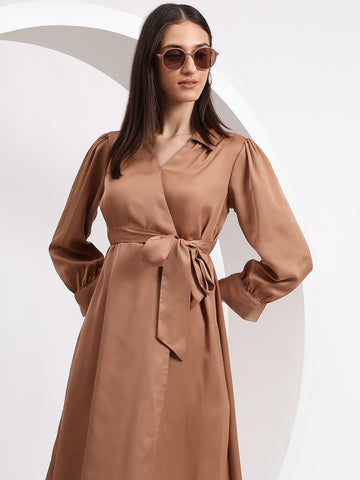Classy Beige Formal Dress