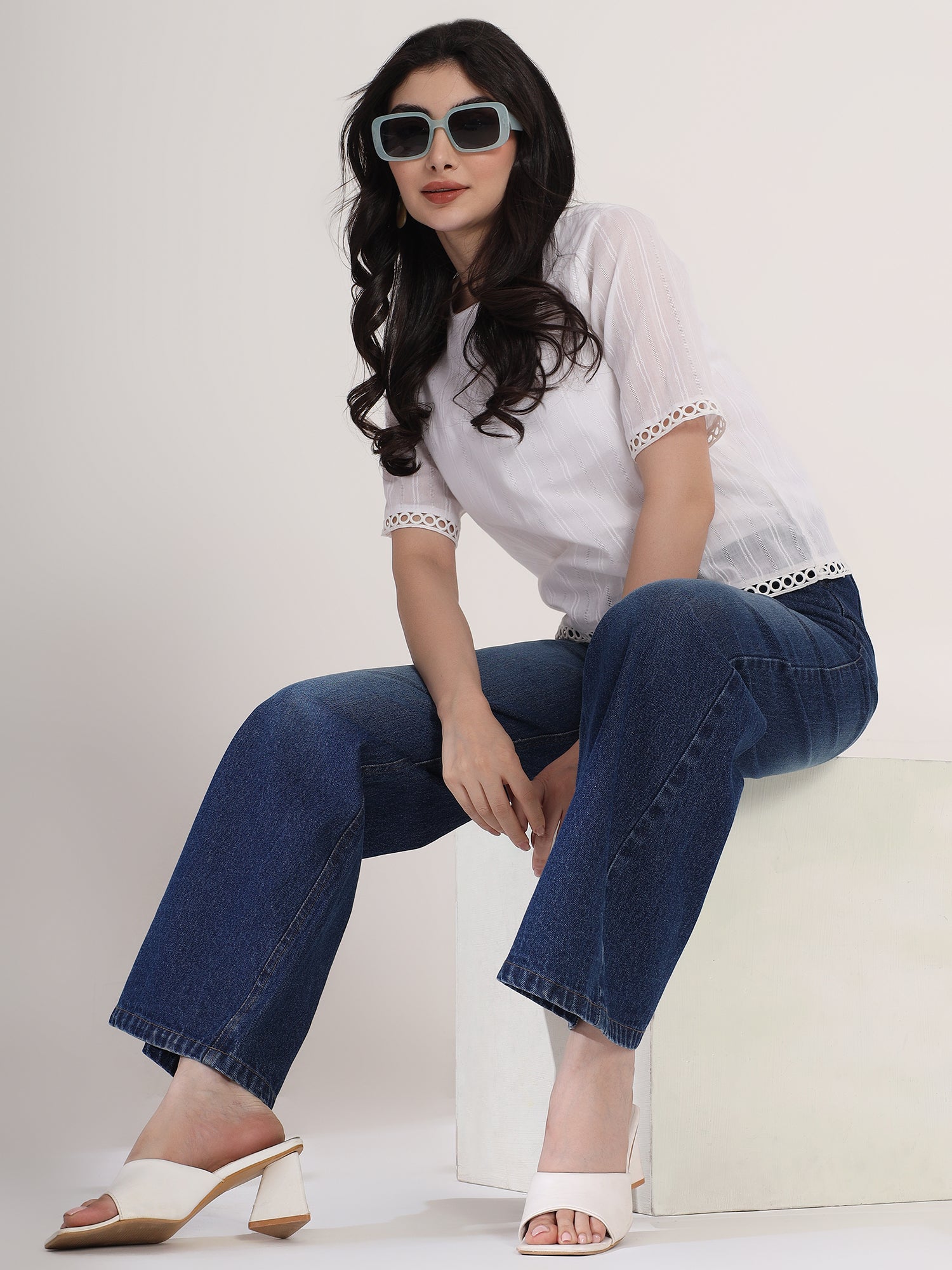Classy High Waist Flared Jeans