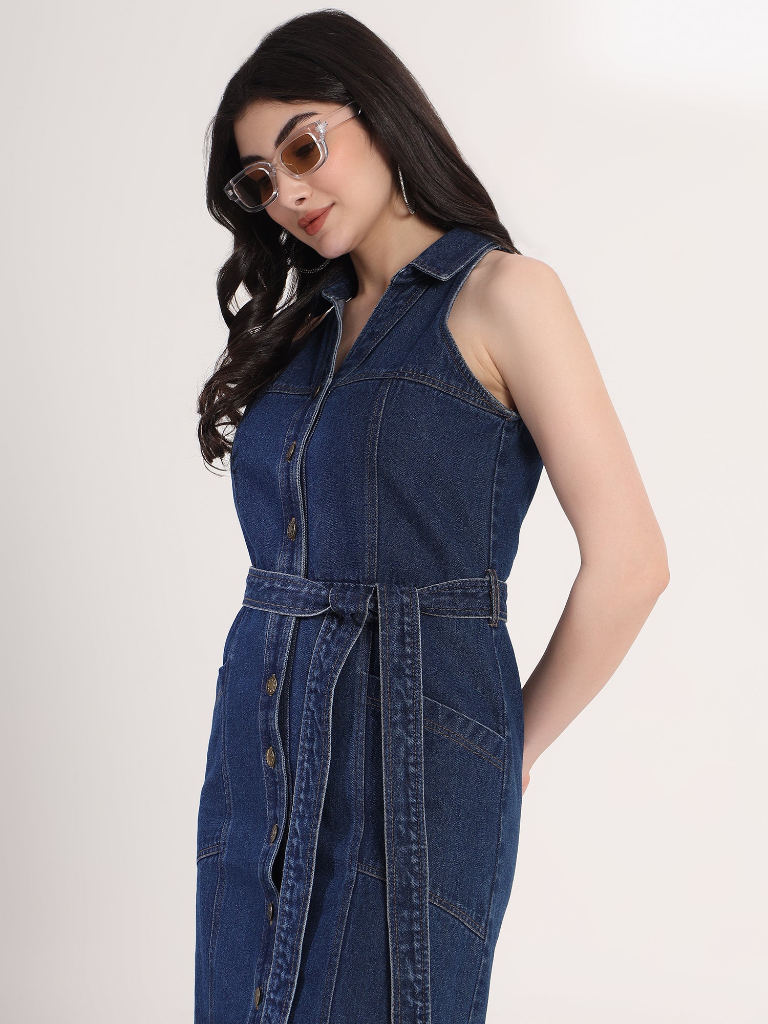 Classy Denim Shirt Dress