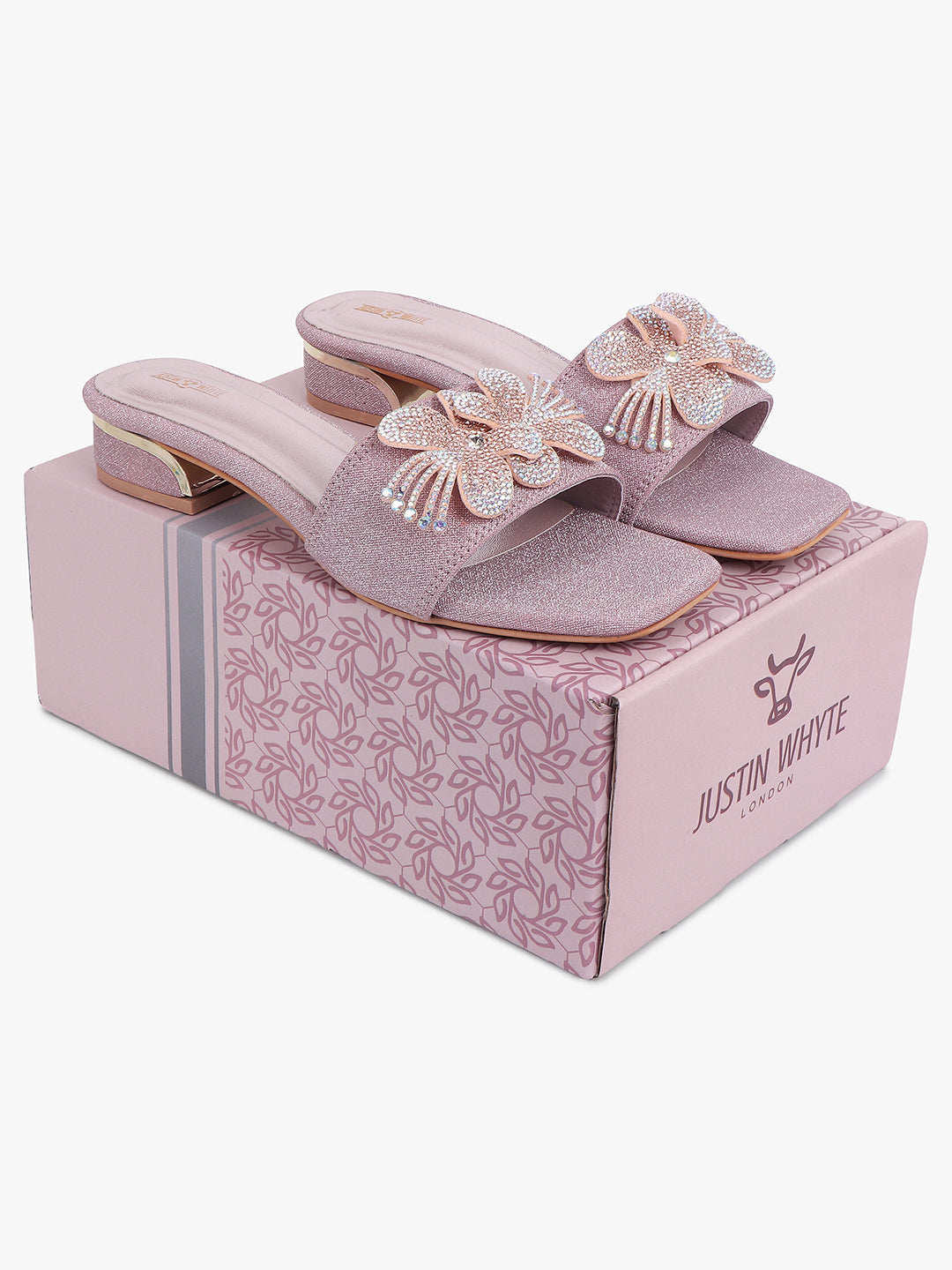 Stylish Pink Low Heel Sandals