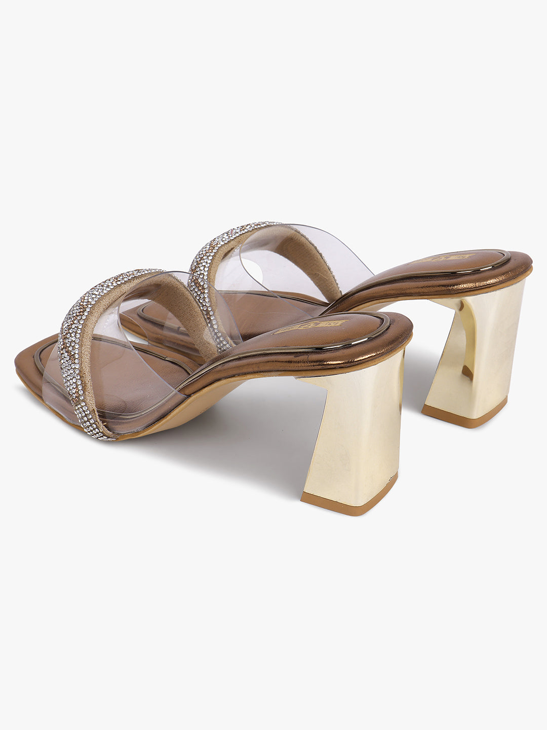 Stylish Tan Block Heel Sandals