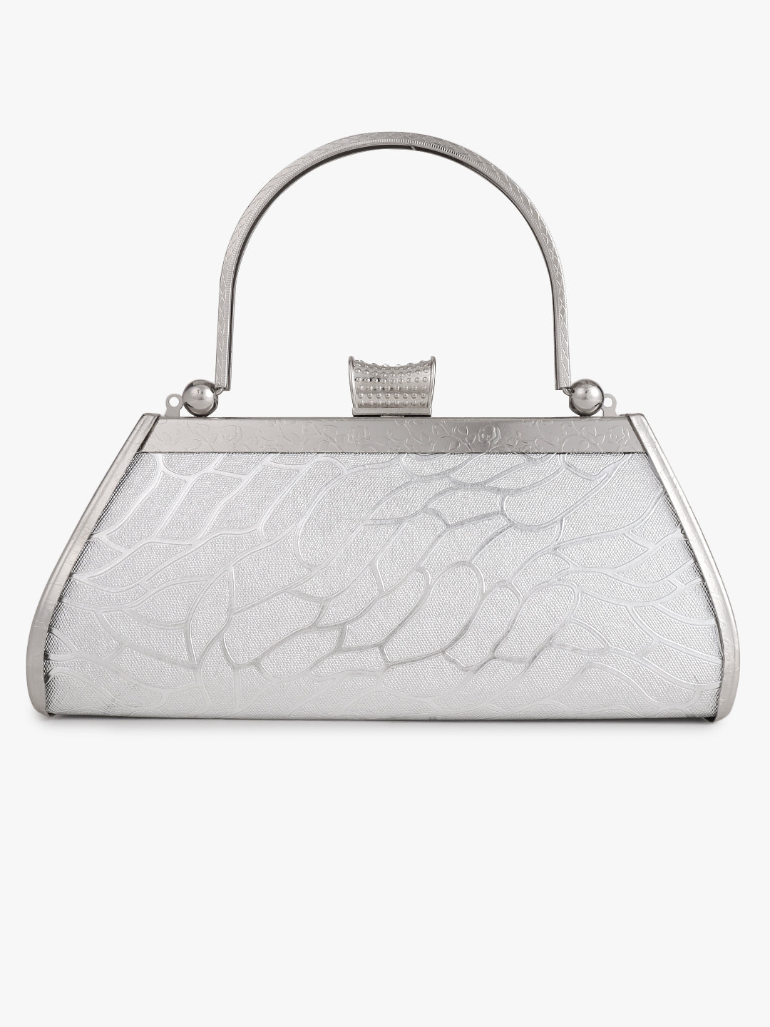 Metallic Silver Evening Handbag