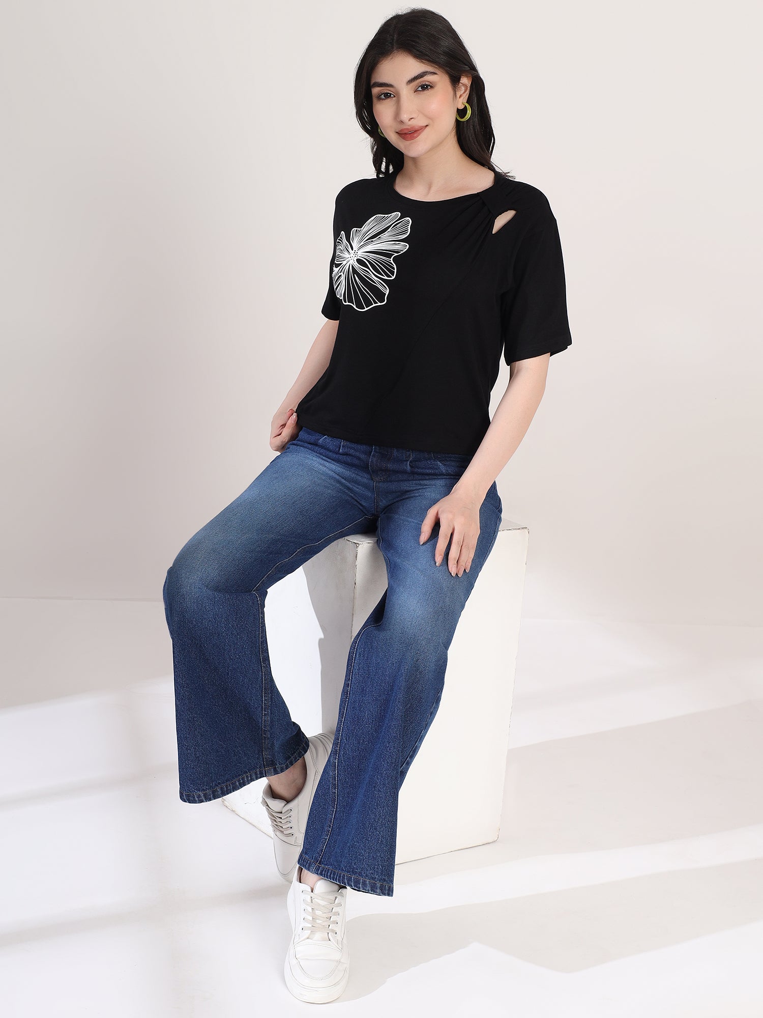 Black Printed T-Shirt