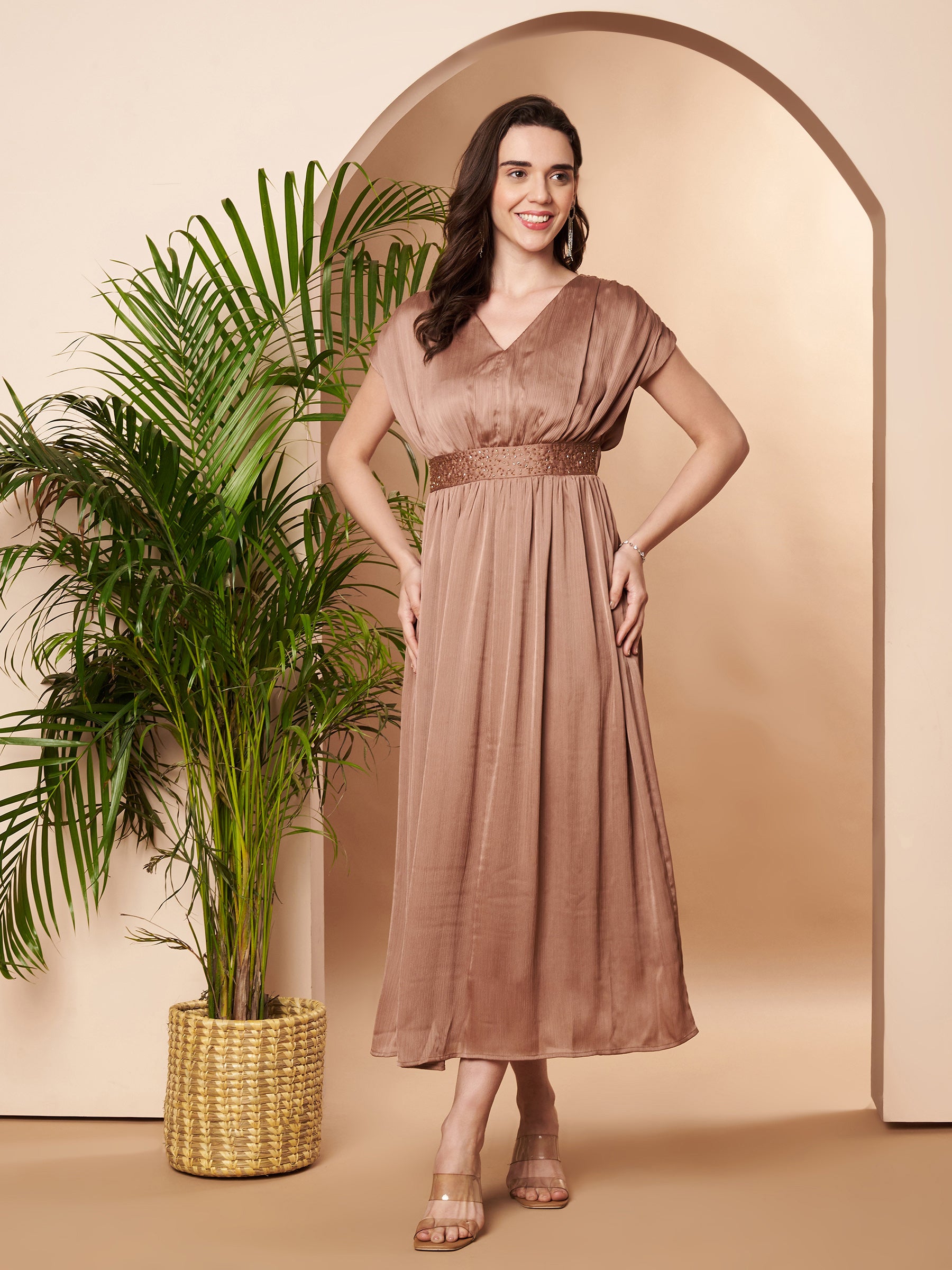 Chiffon Embelished Dress