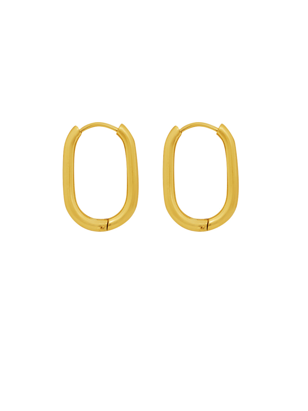 Gold-Plated Square Hoop Earrings