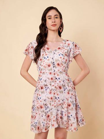 Fit & Flair Printed Dress