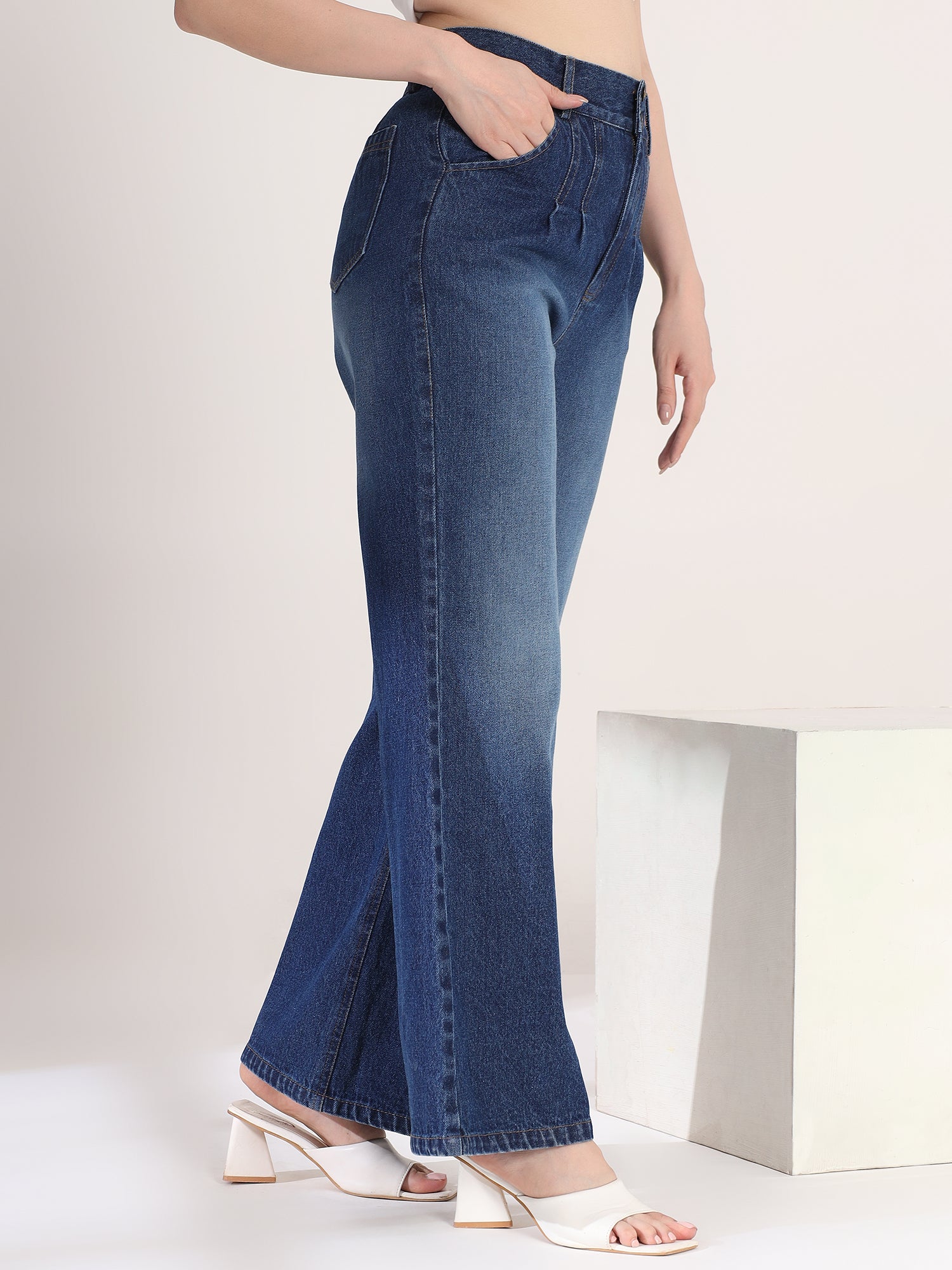 Classy High Waist Flared Jeans