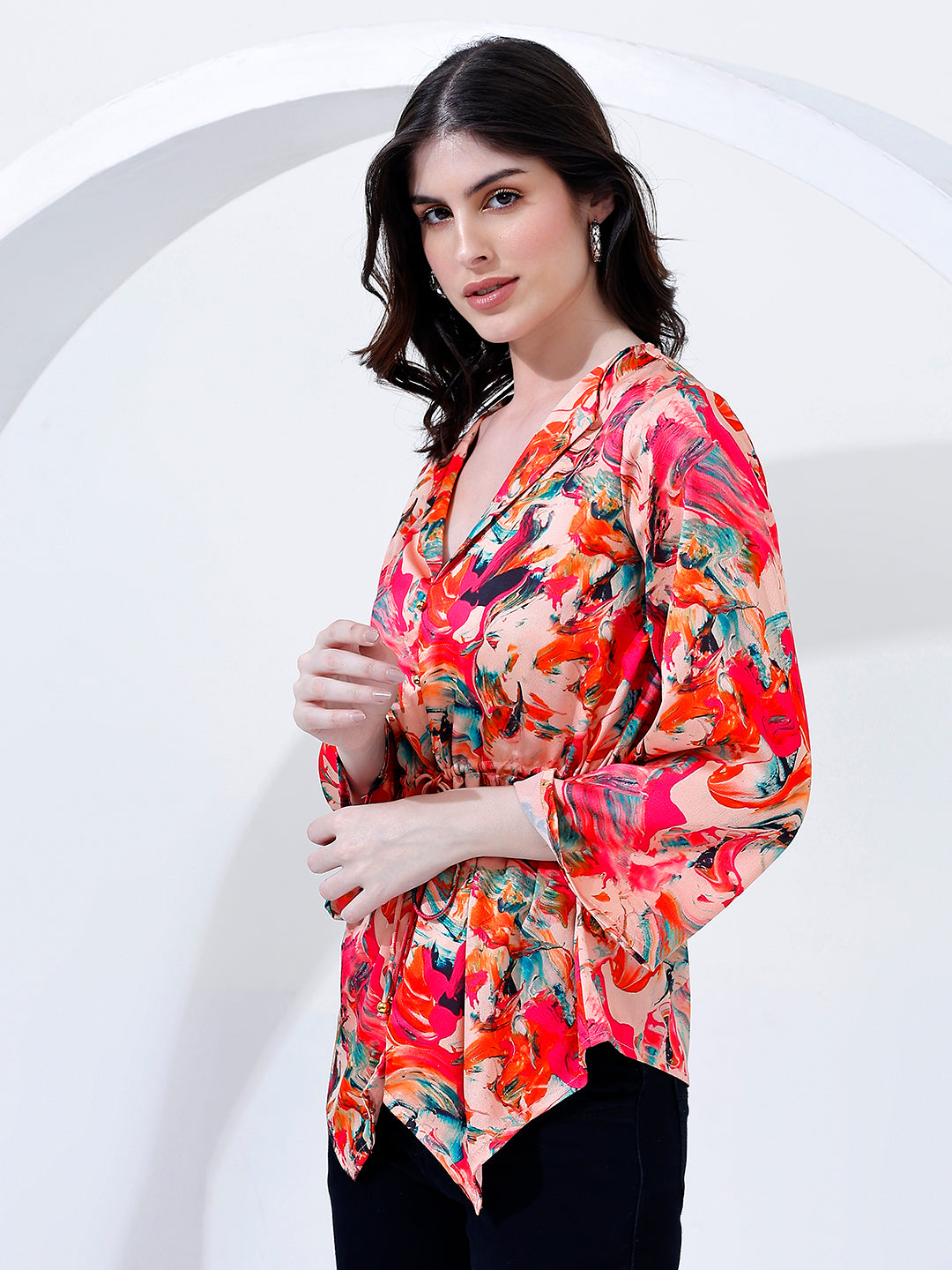 Stylish Printed Flared Top