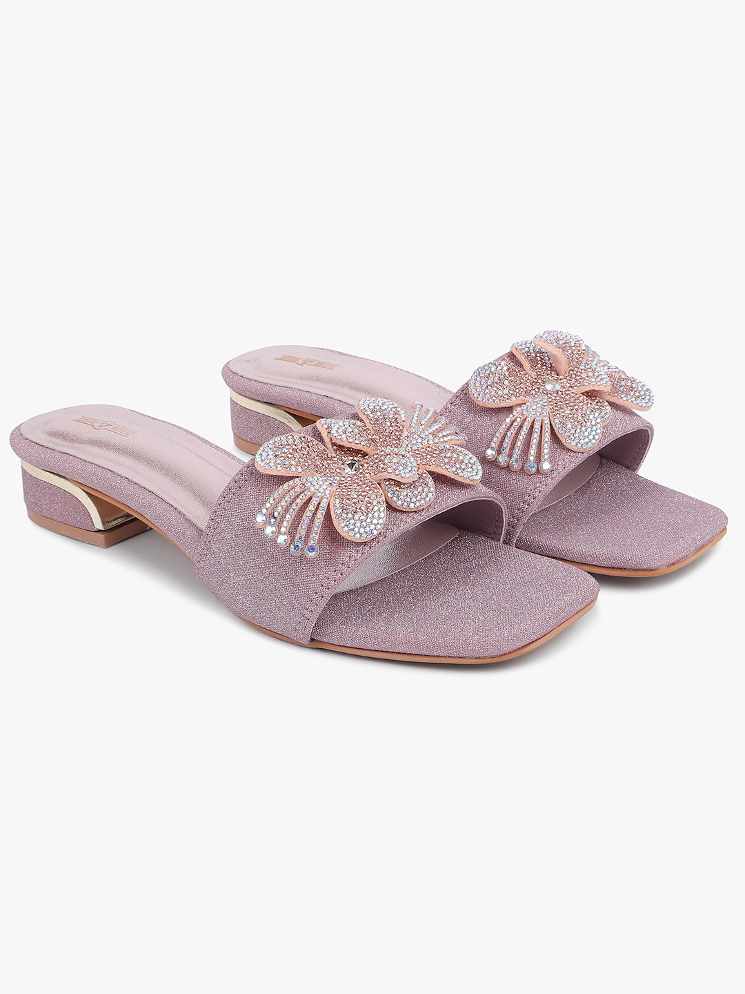 Stylish Pink Low Heel Sandals