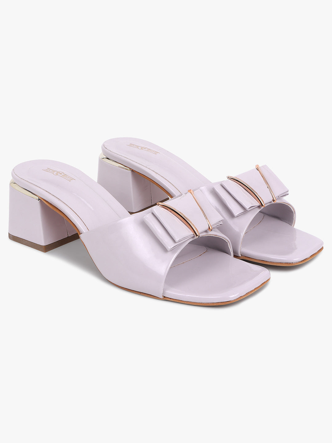 Stylish Lavender Block Heel Sandals