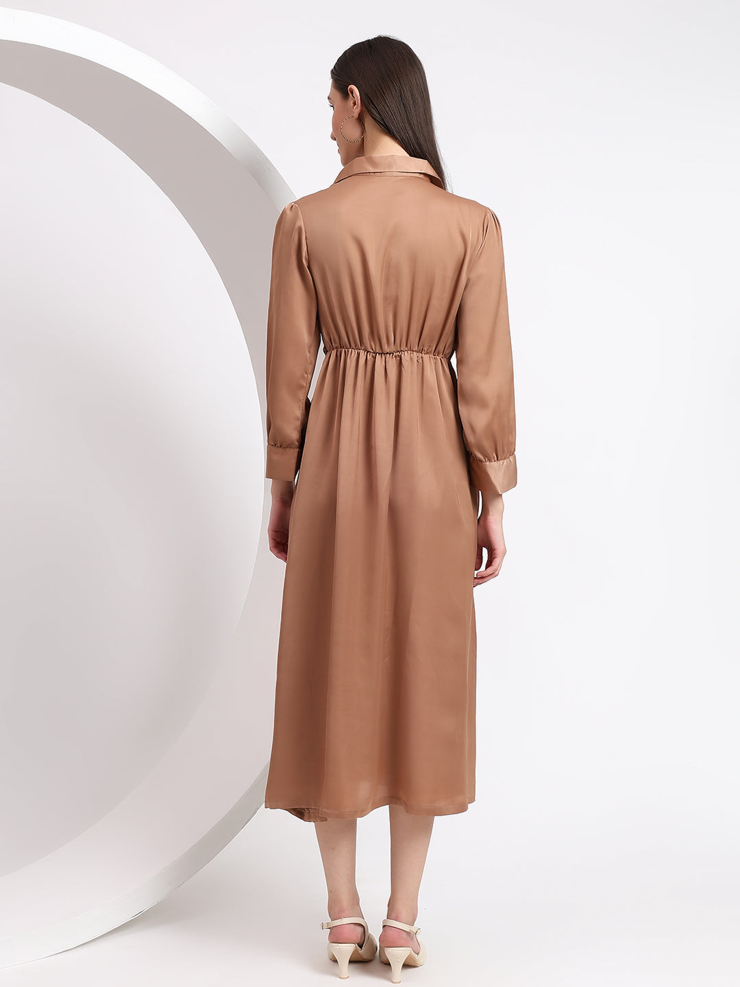 Classy Beige Formal Dress