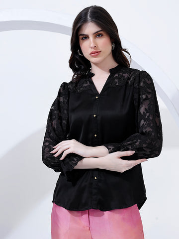 Classy Black Shirt Top
