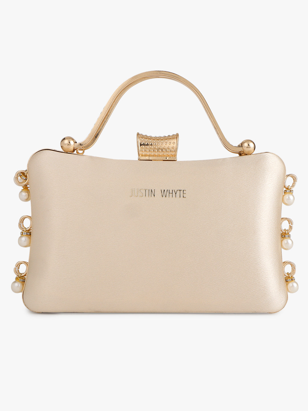 Structured Cream Evening Handbag
