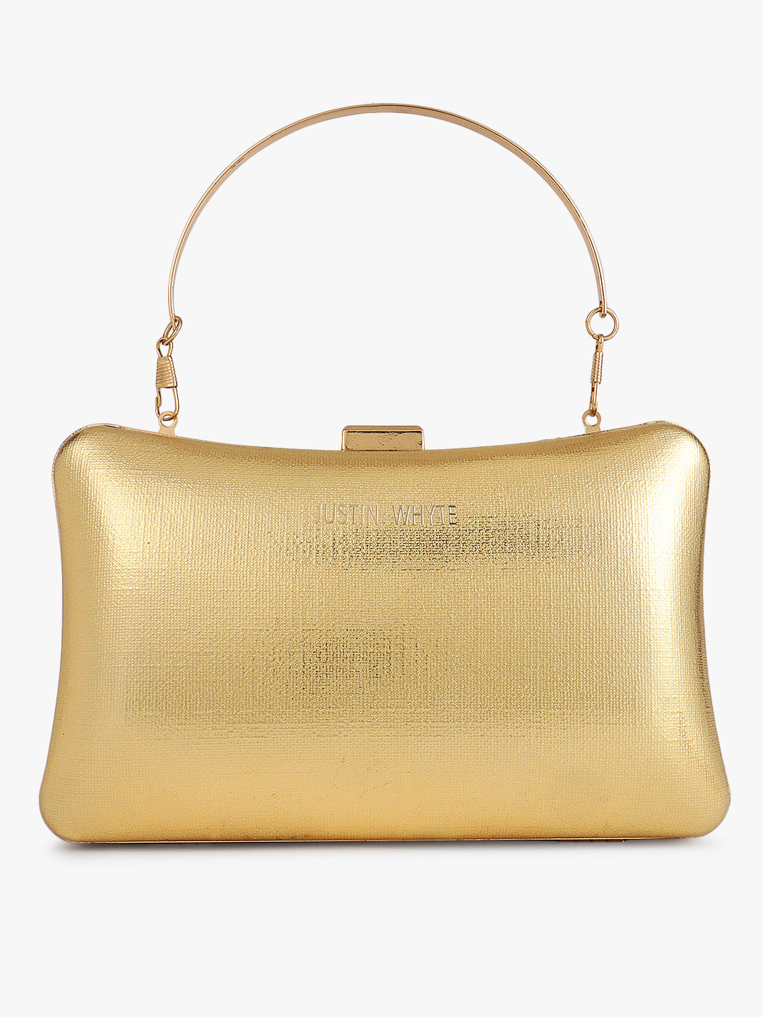 Patterned Golden Fancy Clutch