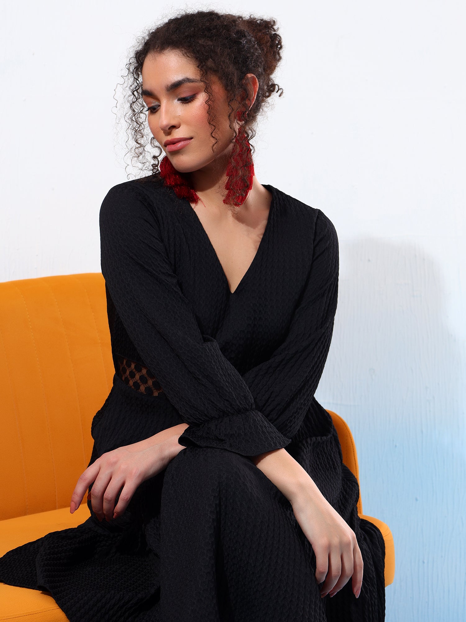 Fancy Black Flared dress