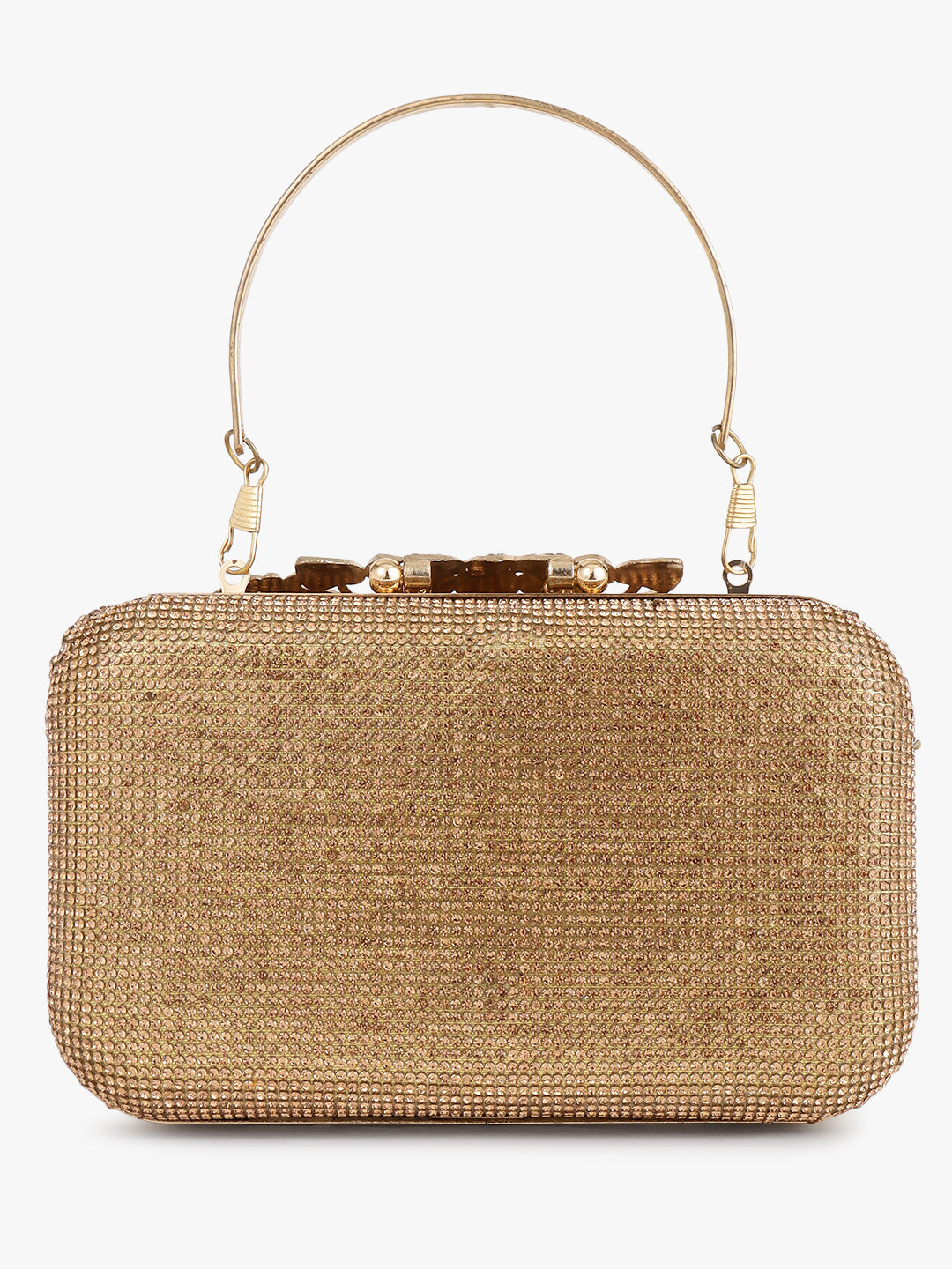 Embellished Golden Fancy Clutch
