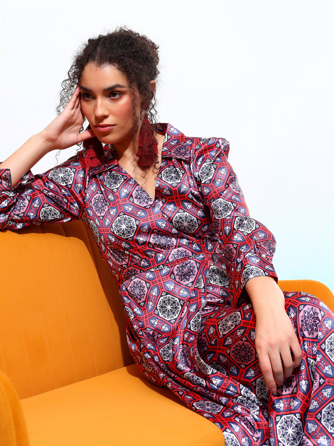 Classy Printed Flared Dress
