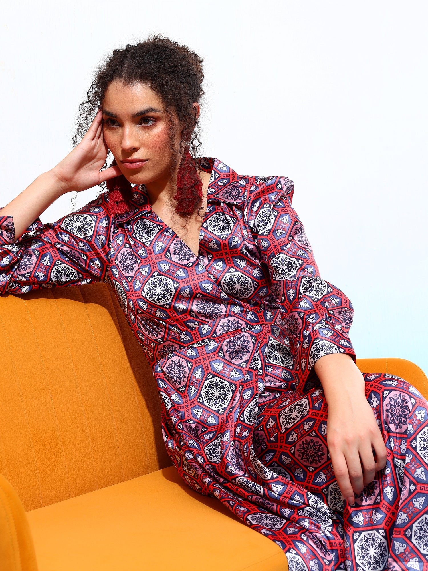 Classy Printed Flared Dress