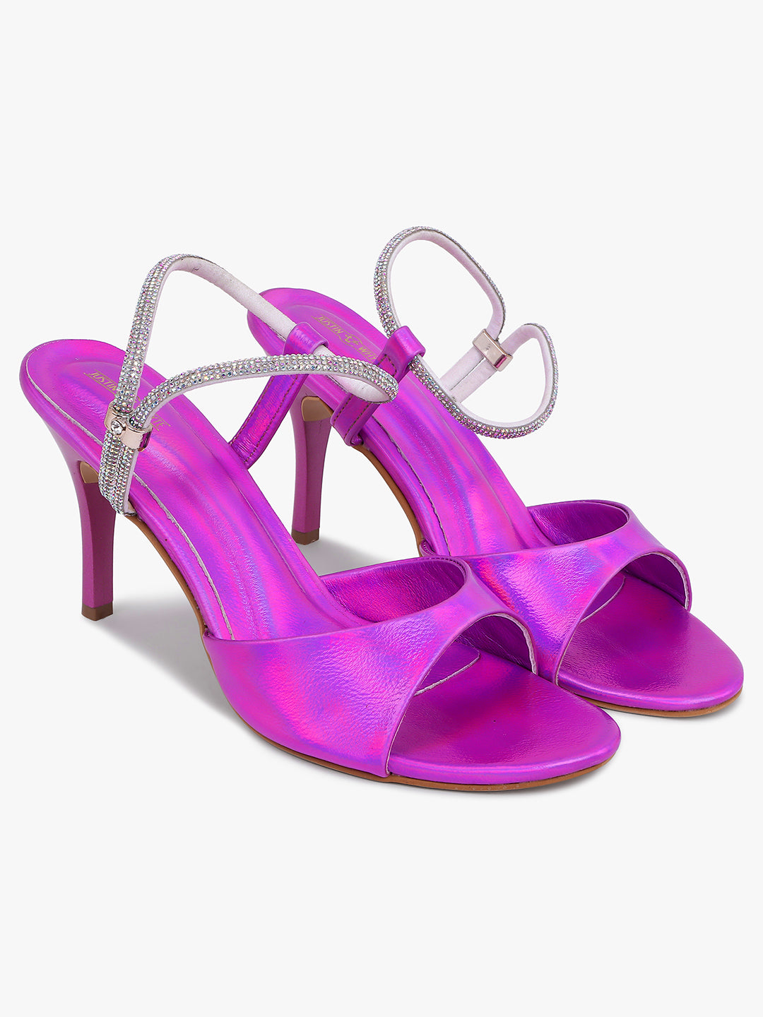Strapped Purple High Heel Sandals