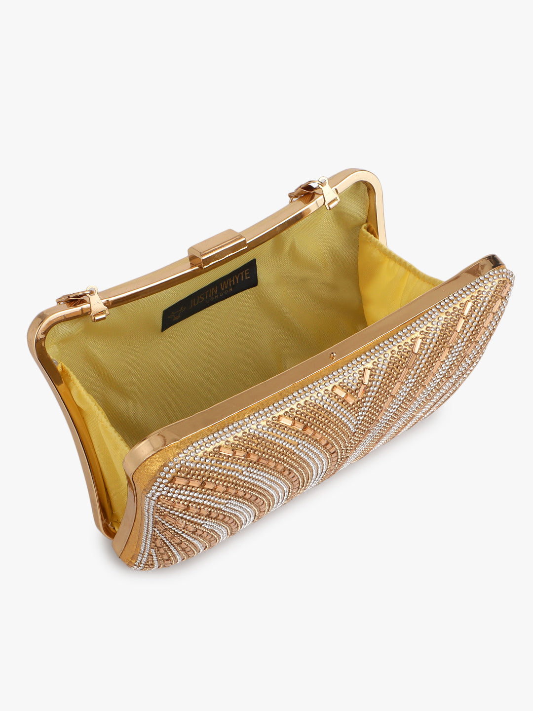 Textured Golden Evening Handbag