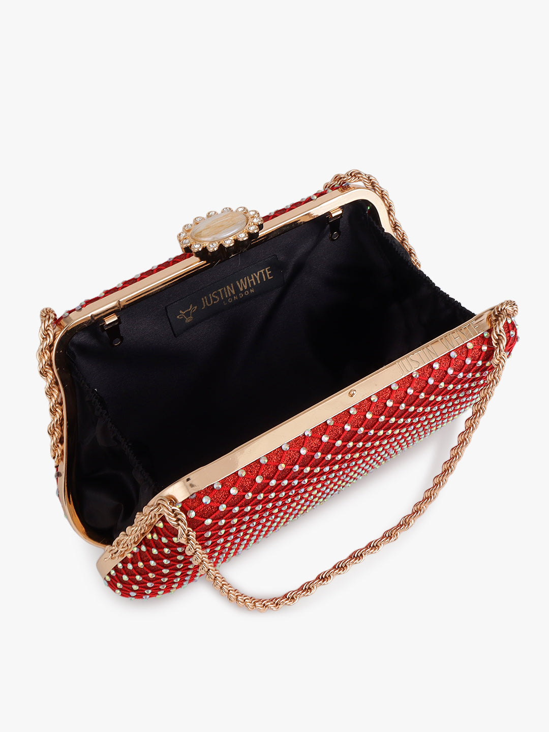 Embellished Red Evening Clutch