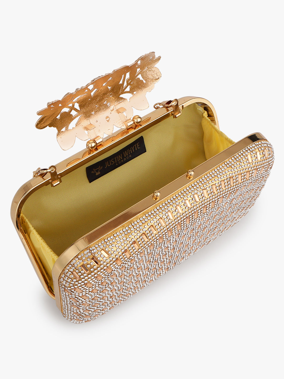 Embellished Golden Evening Handbag