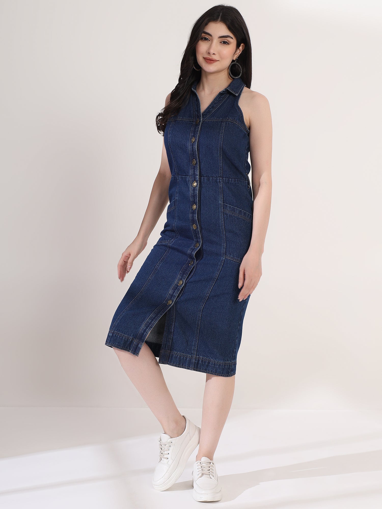 Classy Denim Shirt Dress